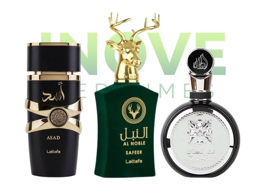 PROMOÇÃO COMPRE 1 LEVE 3 - Lattafa Fakhar, Al Noble Ameer e Assad Lattafa - Pré Esquenta Black Friday! 🔥 - 100ml Cada