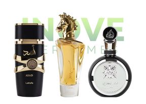 PROMOÇÃO COMPRE 1 LEVE 3 - Lattafa Fakhar, Lattafa Maahir e Assad Lattafa - Pré Esquenta Black Friday! 🔥 - 100ml Cada