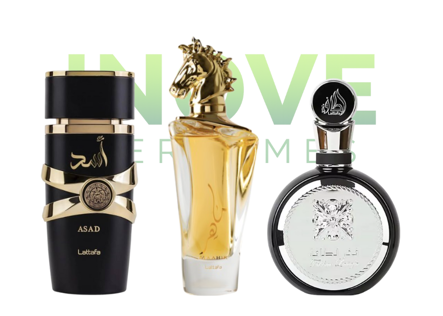 PROMOÇÃO COMPRE 1 LEVE 3 - Lattafa Fakhar, Lattafa Maahir e Assad Lattafa - Pré Esquenta Black Friday! 🔥 - 100ml Cada